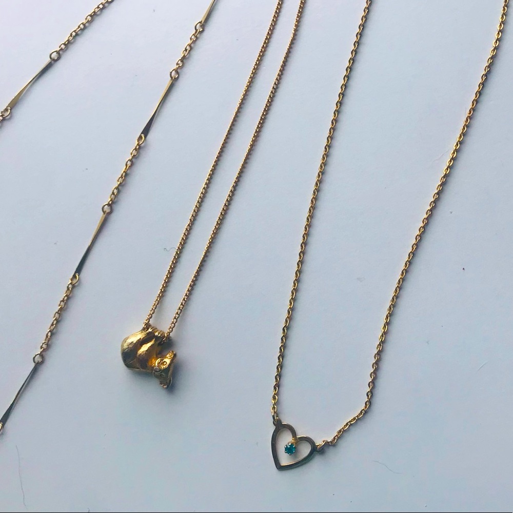 Lot of 3 Vintage 80’s Avon Chains and Pendants